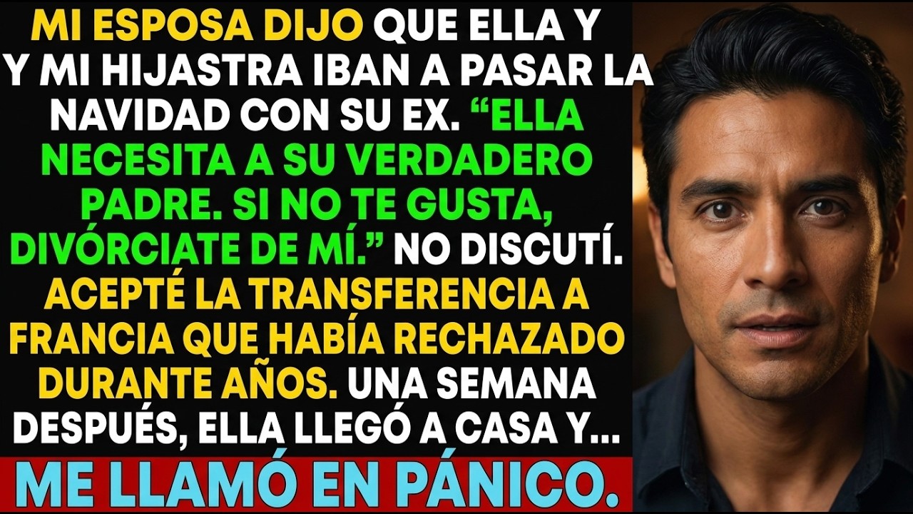 Desmenuzaba un pollo del supermercado cuando mi esposa dijo que pasaría la Navidad con su exmarido. Me quedé tieso, con el cuchillo en el aire. "Madison necesita a su verdadero padre. Si no te...