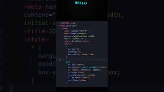 Animated Hello Text