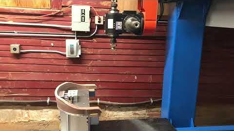 First cuts on new 5 axis CNC machine with 4 headed spindle