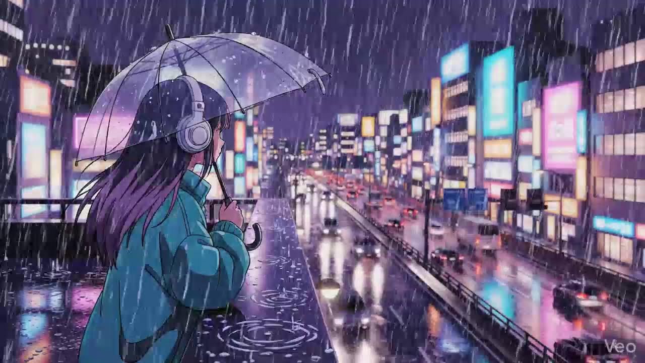Soft Rain at Night 🌧️ Japanese City Lofi Beats