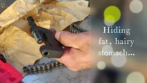 Break motorcycle chain with cheap chainbreaker without grinding rivet