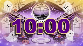 10 Minute Halloween Countdown Timer with Disco Theme and Spooky Music 👻🎃