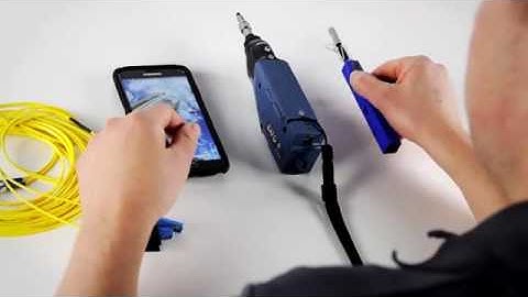 Full demo of EXFO’s new Wireless Fiber Inspection Probe – the FIP 435B