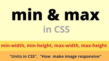 min-width, min-height, max-width, max-height in CSS| units in CSS | by Vivek Shakya | tutorial: 33