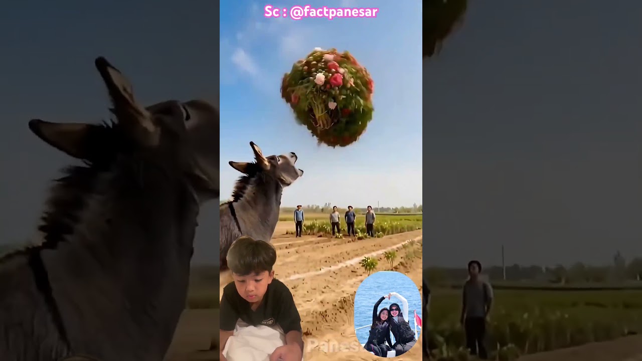 Keledai bantu petani tanam Bunga mawar 🌹⁉️ @factpanesar
