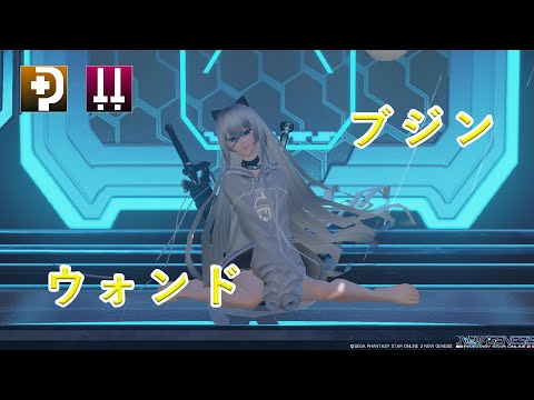 【PSO2:NGS】セツナノイッセン(ブジン無被弾) Te/Fi ウォンド 58秒/Bujin Te/Fi Wand 58 sec.