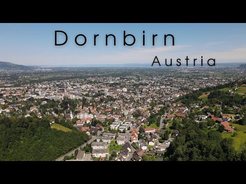 Walking through Dornbirn in Vorarlberg in AUSTRIA 05.08.2022 4k 60fps August