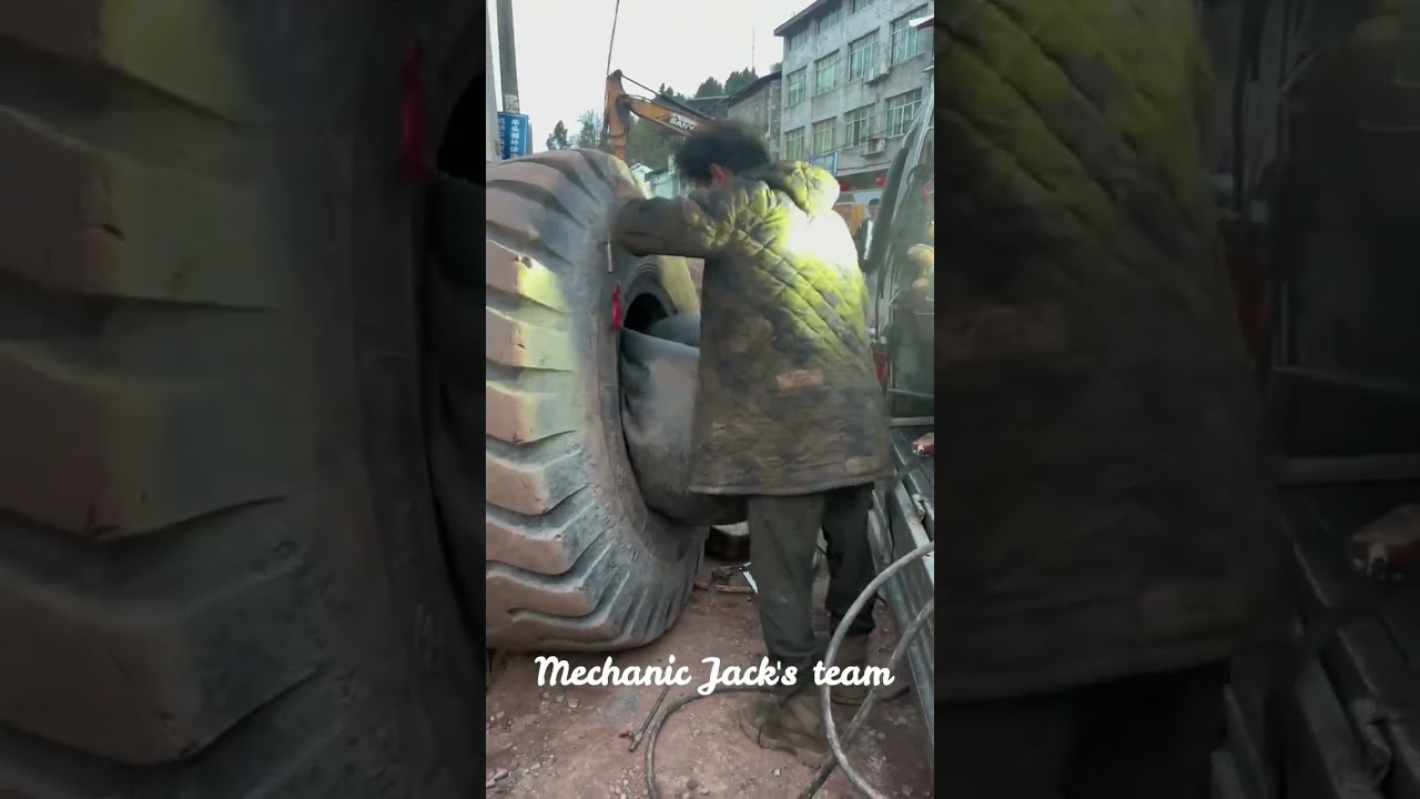 Outdoor Rescue Tire Repair Process