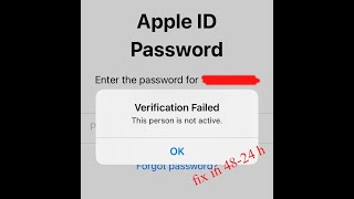 How to fix my apple id:  this person is 