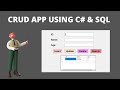 Crud operations using c and sql server database  insert  delete  update  search  tutorial
