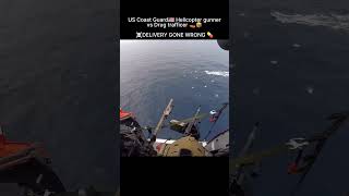 US Coast Guard Helicopter Gunner vs Drug Trafficker