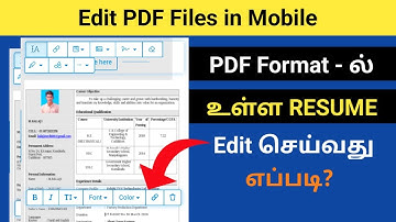 How to edit PDF resume in mobile in Tamil | PDF edit sign in mobile