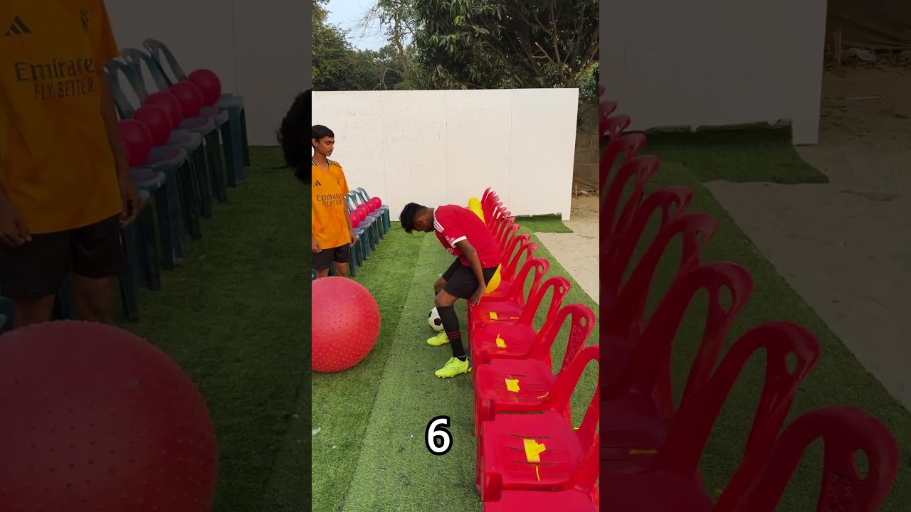 Gym ball vs football juggling competition ! who will win ?