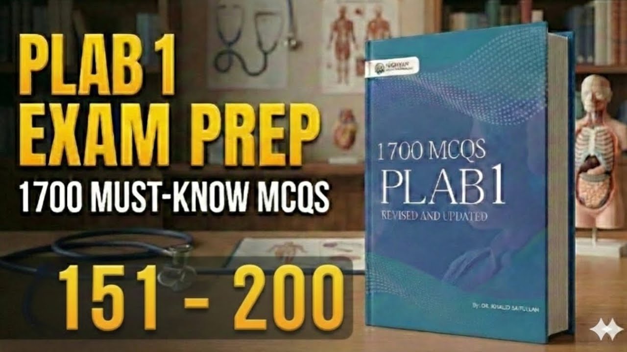 PLAB 1: 1700 MCQs Explained | Questions 151-200