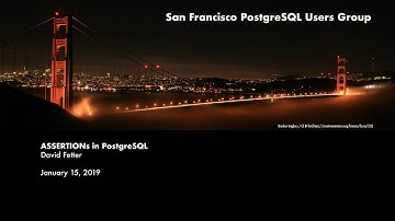 ASSERTIONs in PostgreSQL