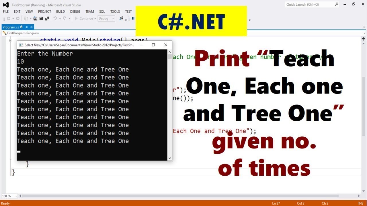Write a program to print 