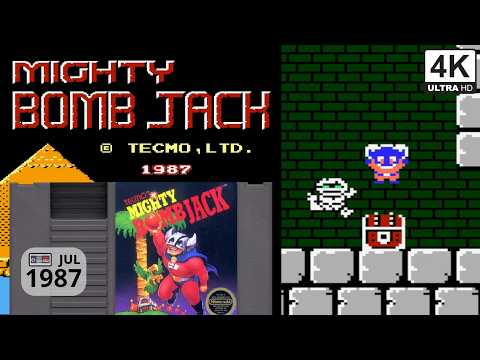 Mighty Bomb Jack (NES) 4K Gameplay + Manual | Tecmo, Jul 1987