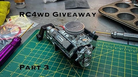 RC4wd Rat Rod Giveaway Build, Part 3, V8 Edelbrock Everything, Scale RC Engine