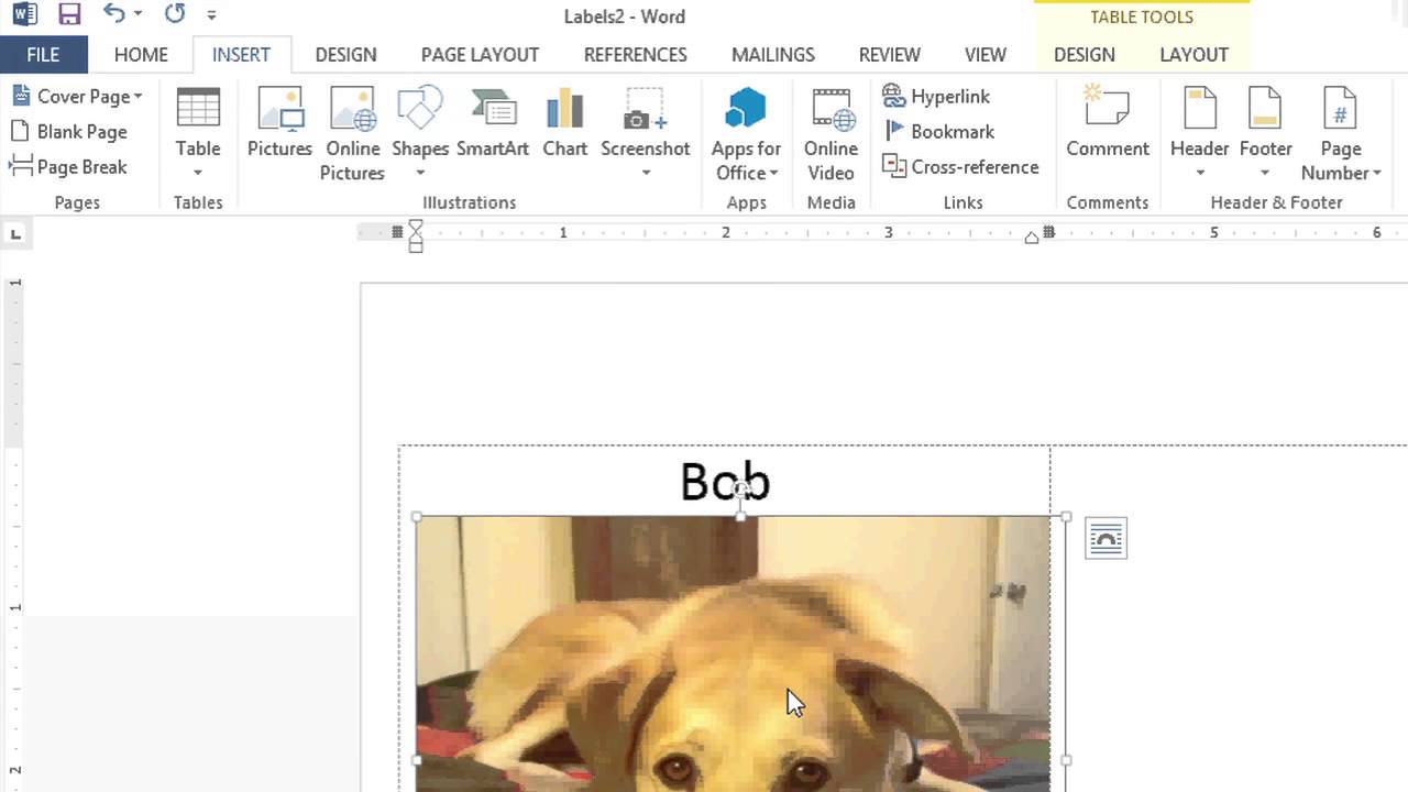 How to Insert a Picture Behind Microsoft Word Name Tags ...