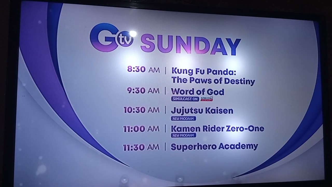 GTV-Program Sunday schedule [Oct-26-2025]
