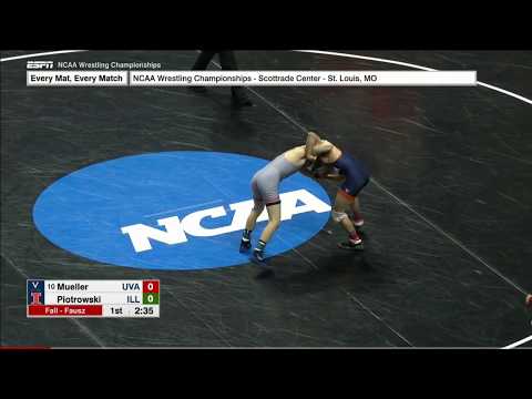 2017 NCAA Wrestling 125lbs: Jack Mueller (Virginia) vs Travis Piotrowski (Illinois)