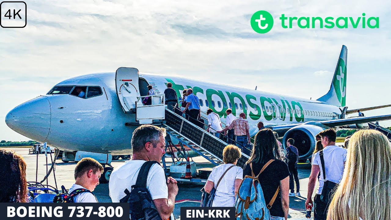 [4K] TRIP REPORT | My first flight with Transavia :) | Boeing 737-800 | Eindhoven🇳🇱 to Krakow 🇵🇱