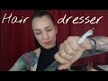 ASMR Cut Comb Blow Dry Off Straightening Dye Your Hair Everything Is Wrapped Up No Talking 