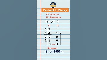 How to Find Decimal to Binary Number-9 | Decimal to Binary Conversion - CodeCompiler19