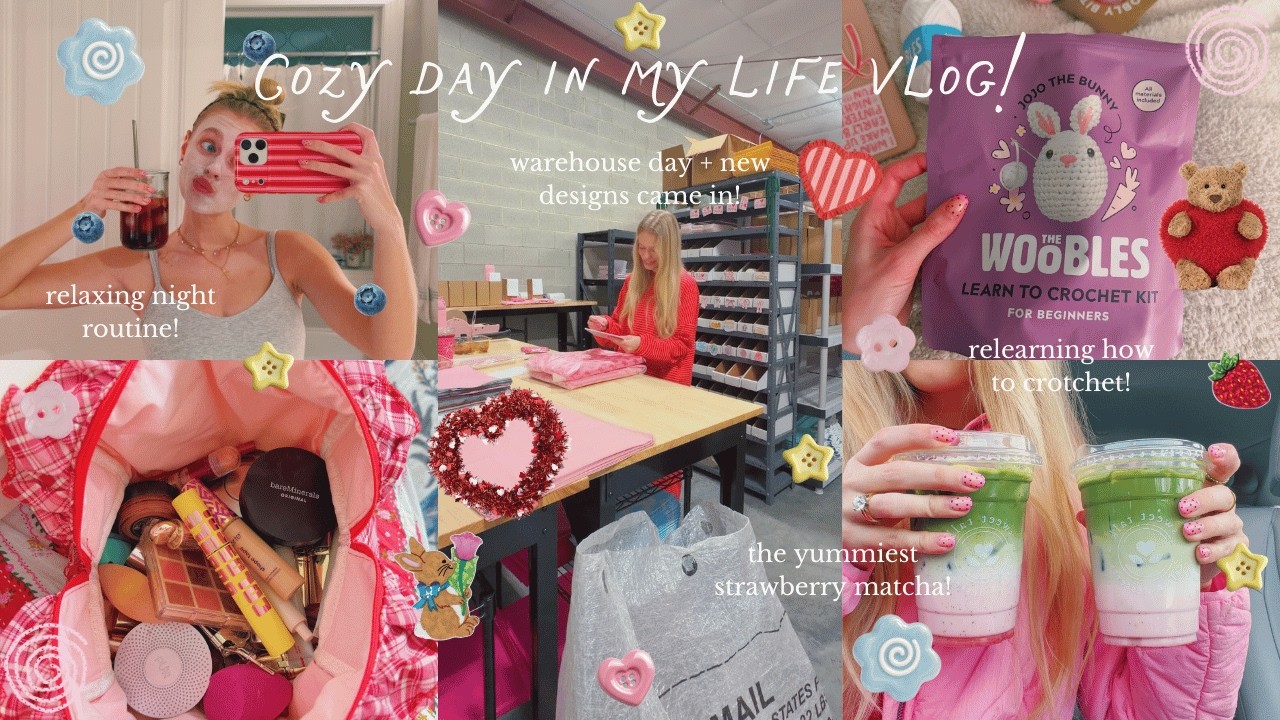 COZY DAY IN MY LIFE VLOG! shipping orders, new products, and relearning how to crotchet!