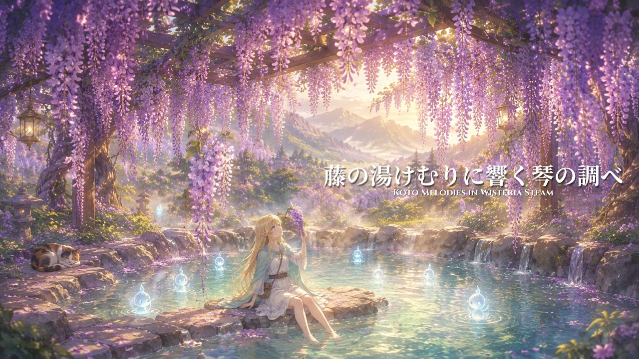 和風ケルト音楽/Celtic Music】「藤棚の魔法露天風呂」-Wisteria Hot