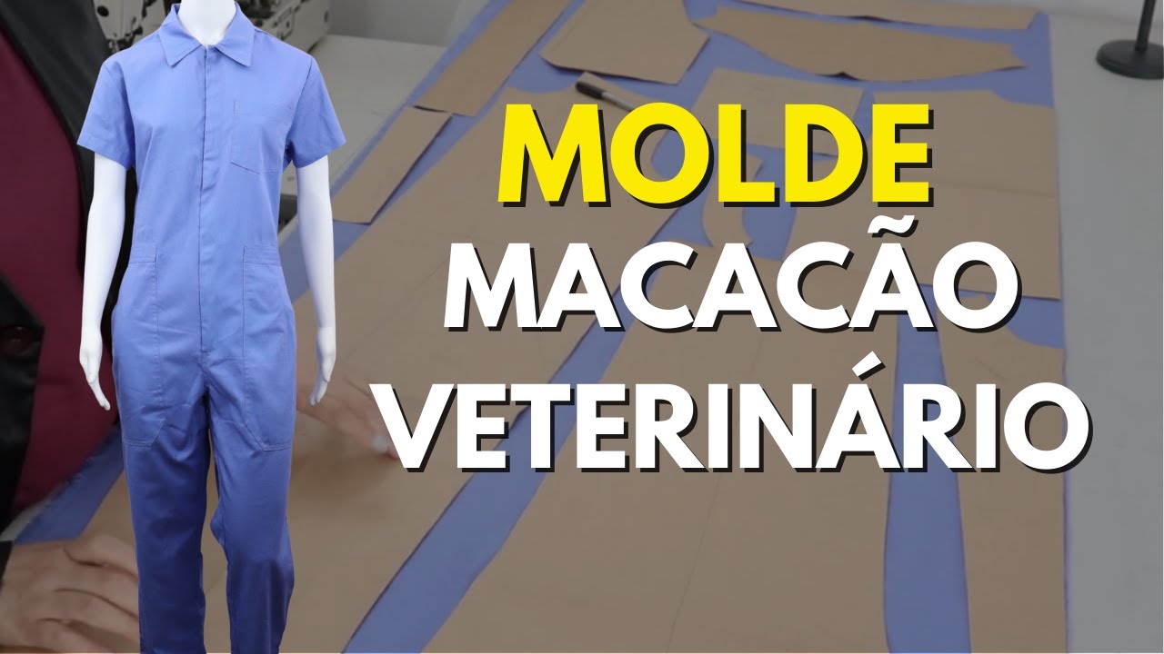 MACACÃO VETERINÁRIO - PARTE 1 -  (MOLDE)
