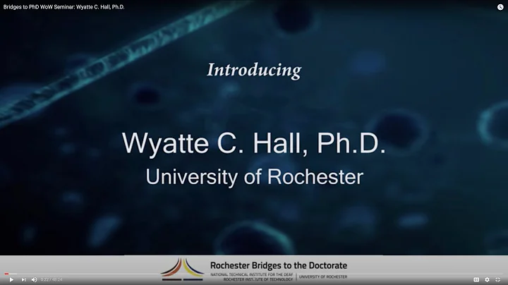 Bridges to PhD WoW Seminar:  Wyatte C. Hall, Ph.D.