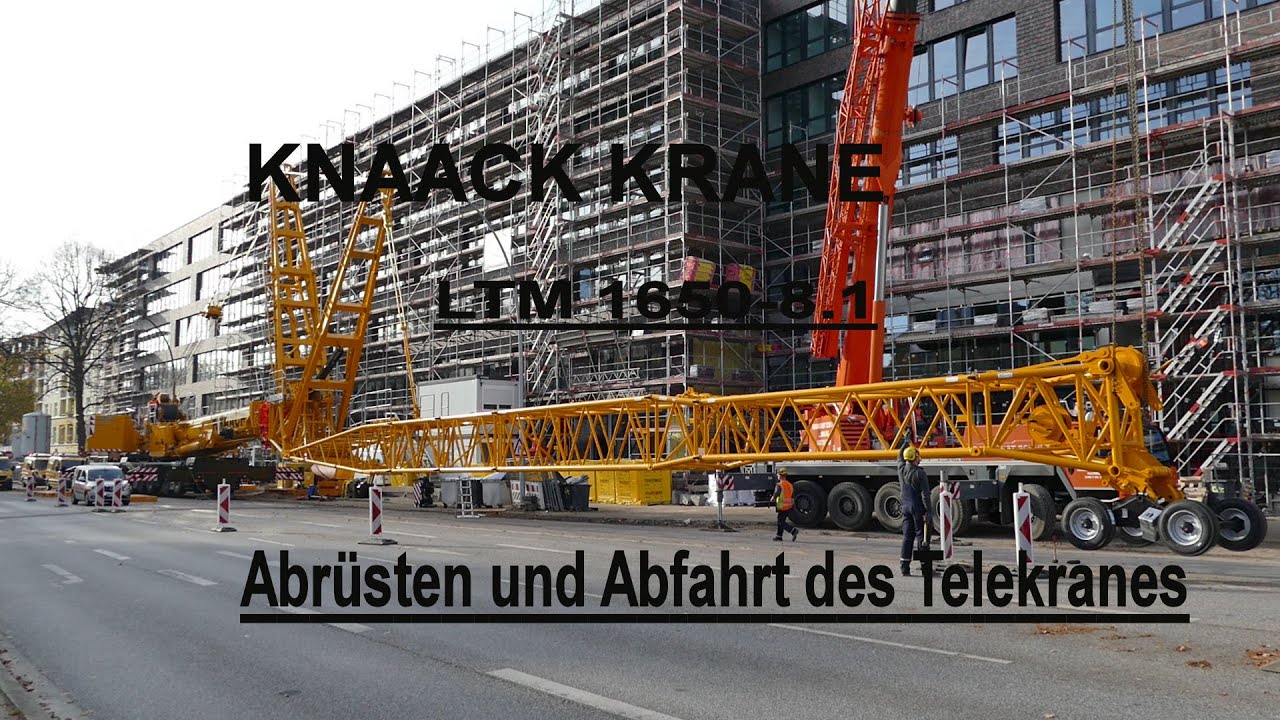 KNAACK KRANE LTM 1650-8.1 Abrüsten und Abfahrt