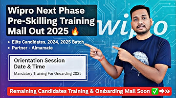 WIPRO Pre-Skilling Training MAIL OUT! 2024 & 2025 Batch (Elite Candidates) | Mandatory Onboarding!