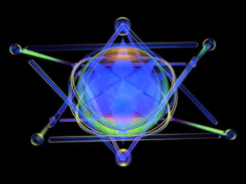 Tetrahedron Molecule with spinning Merkaba