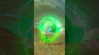 return the boulder to the tee #korok seed puzzle off of lake hylia🍃in the lil frog armor!💚#totk