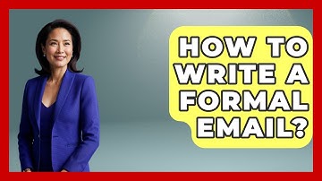 How To Write A Formal Email? - Job Success Network
