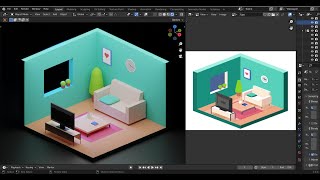 Isometric Room | Applying Diffuse Texture | Blender Profile