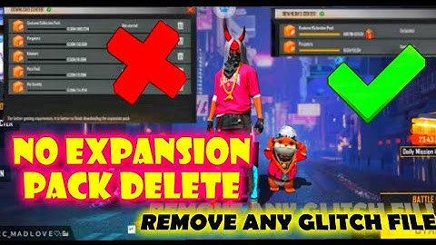 How to remove glitch configuration file♻️in free fire without deleting expansion pack l 100% working