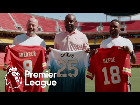 Alan Shearer, Jermaine Defoe tour Arrowhead Stadium with Chiefs legend | Premier League | NBC Sports