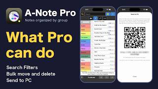 A-Note Pro | Search Filters, Bulk Move and Delete, Send to PC and a Hidden Ad Banner Area screenshot 2