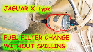 Jaguar X-type fuel filter change without spilling