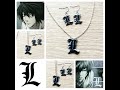 Кулон и серьги L ТЕТРАДЬ СМЕРТИ. АНИМЕ / Pendant and Earrings L Death Note. ANIME