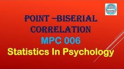 Point Biserial Correlation IGNOU Statistics MPC 006 #Math Manthra
