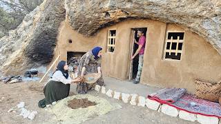 Building a Cave House in the Mountains | Interior Work & Nomadic Food