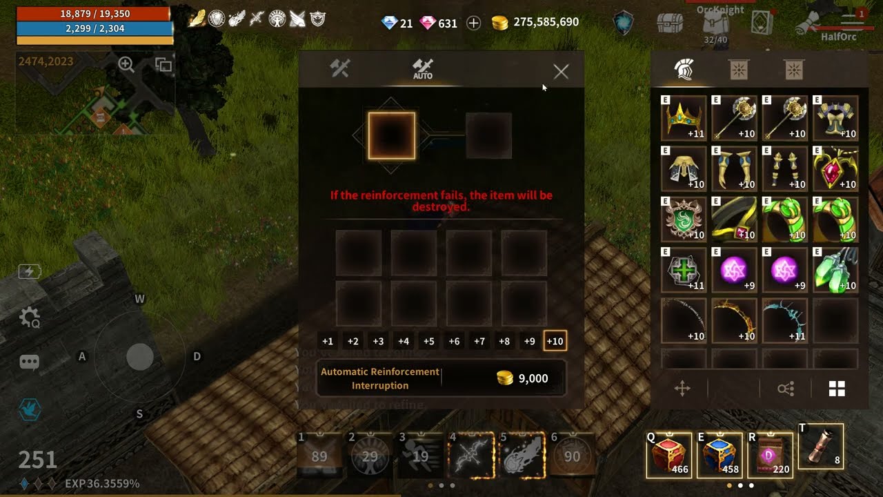 WYD MOBILE - 위드 M - Trying to Produce Bow From Class A to Class D - Part 1 - Late Upload - 25-13-01