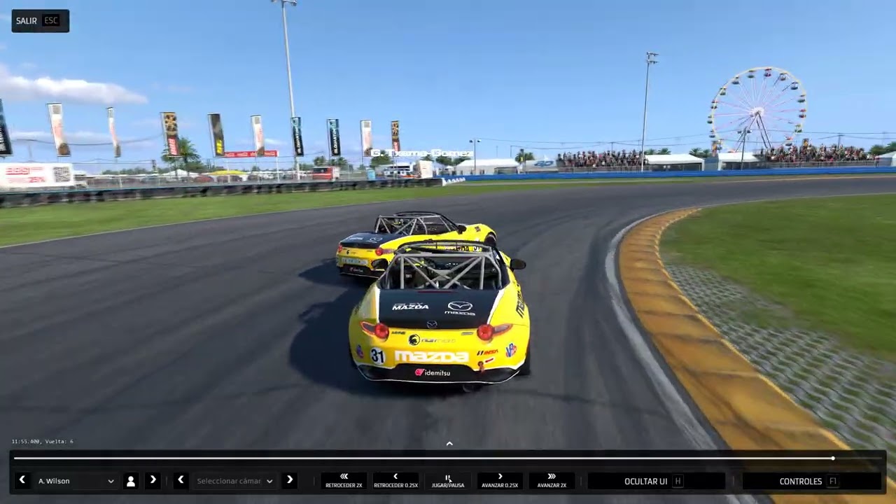 にの report intentional crashing Raceroom experience mazda mx-5 cup