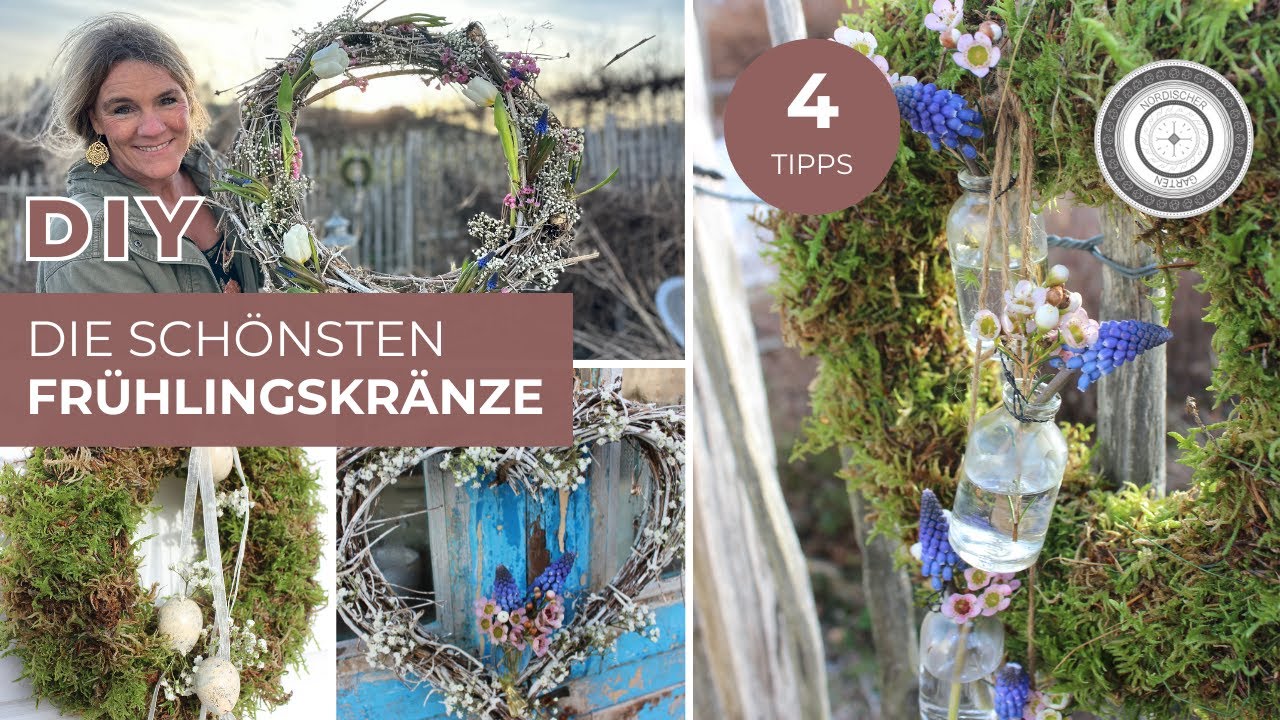 DIY -  die 4 SCHÖNSTEN FRÜHLINGSTÜRKRÄNZE 2024 ♥️, Ostertürkranz