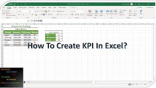 How To Create Key Performance Indicator - KPI In Excel - App3?