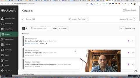 Organize your Blackboard Courses Page